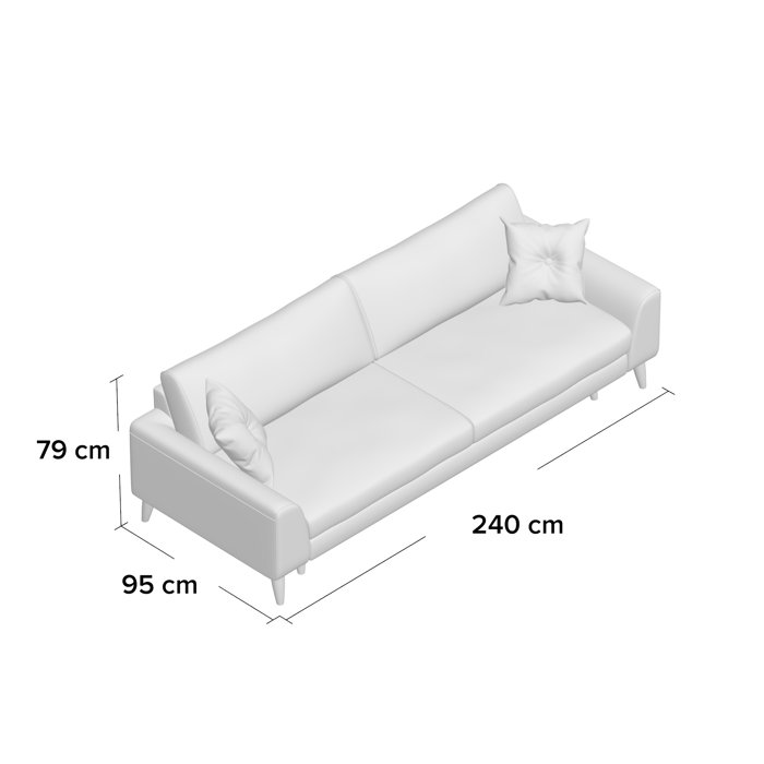 Zipcode Design Artesian 4 Seater Fold Out Sofa Bed & Reviews Wayfair.co.uk